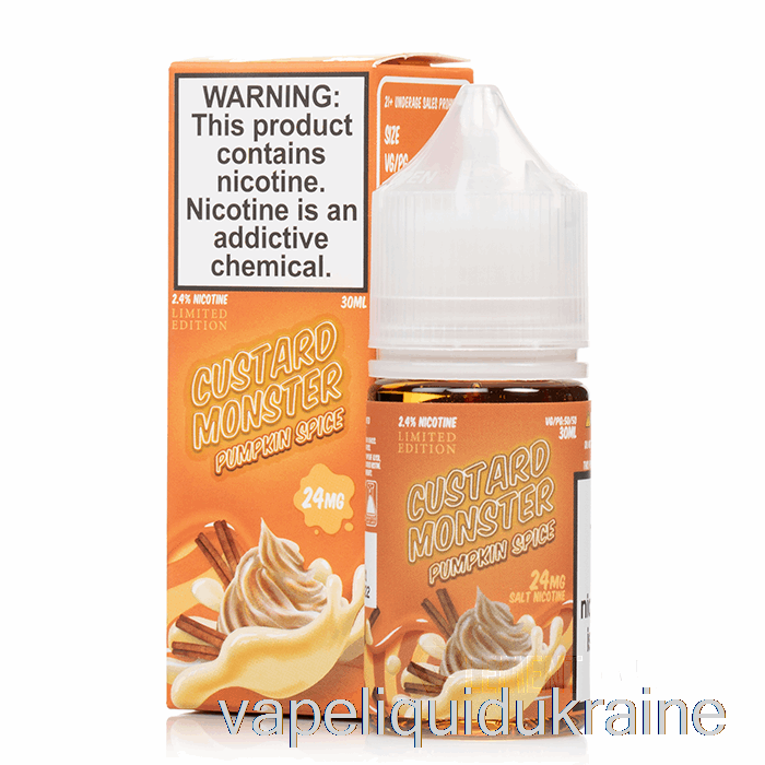 Vape Ukraine Pumpkin Spice - Custard Monster Salts - 30mL 24mg
